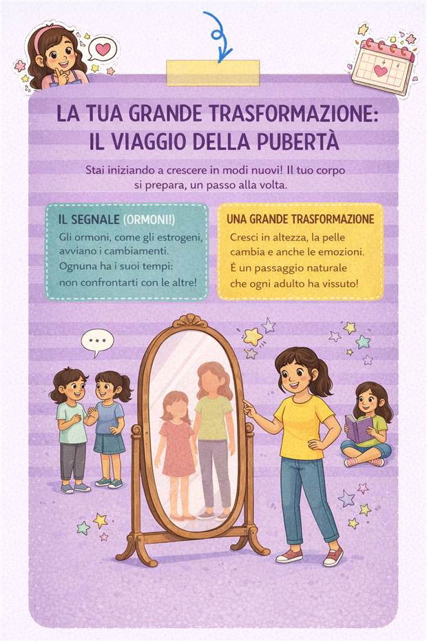 Pagina: La tua grande trasformazione, il viaggio della pubertà